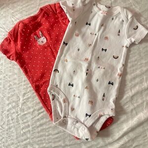 Carter's Red and White Baby Bodysuit Set